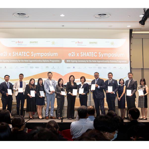 Featured image for “SHATEC Signs MOU with NTUC’s e2i and SHA Member Hotels to Attract and Develop Local Hospitality Talents￼”